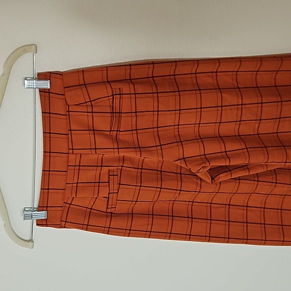 Unique vintage orange plaid wide leg pants Size XS - Picture 5 of 11